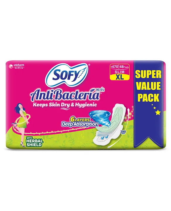 18252350a Sofy XL Sanitary Napkins 48 Pads - Image 1