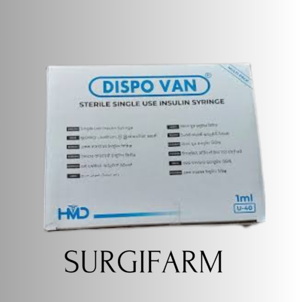 Dispovan Disposable 1 ml Syringe (Multipack) | Sterile Single-Use Medical Syringe