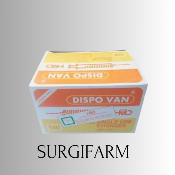 Dispovan Disposable Syringe 1 ml (Multipack) Sterile Single-Use Medical Syringe