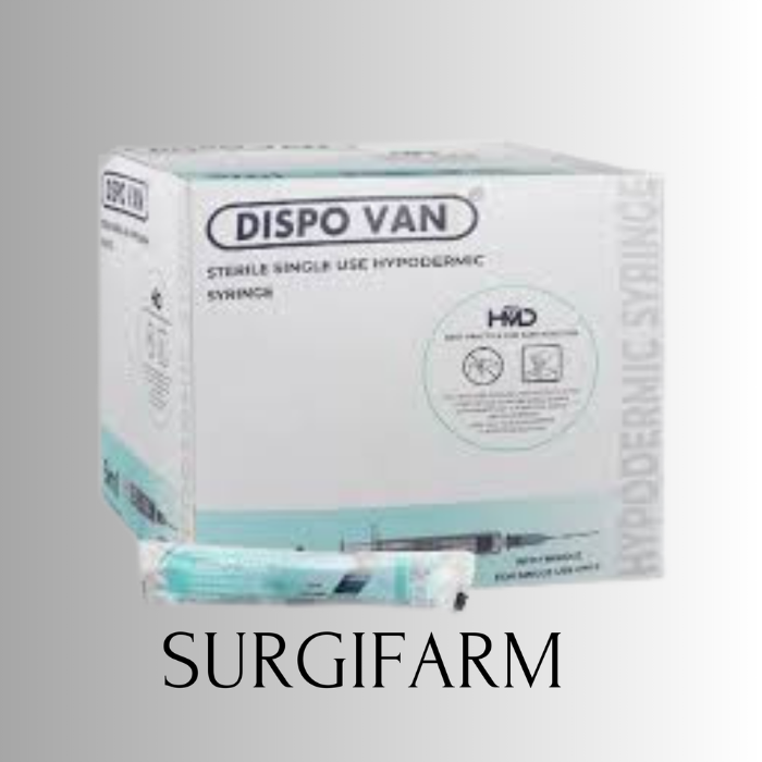 Dispovan Disposable Syringe 5 ml sterile Dispovan Disposable Syringe 5 ml sterile