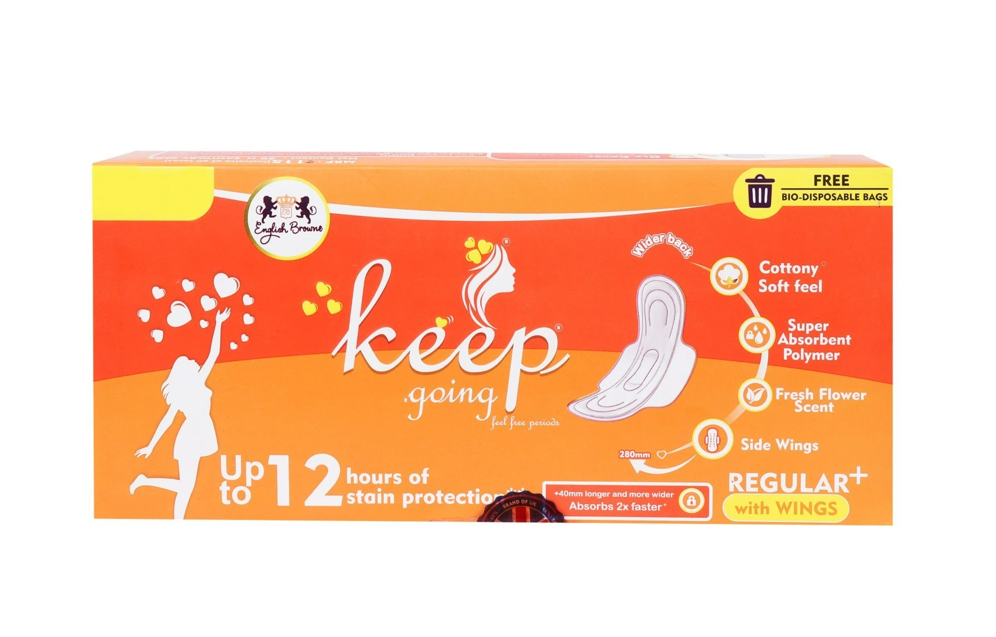 english-browne-keep-going-regula English Browne Sanitary Pads