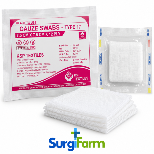 KSP Gauze Swab 7.5 × 7.5 cm