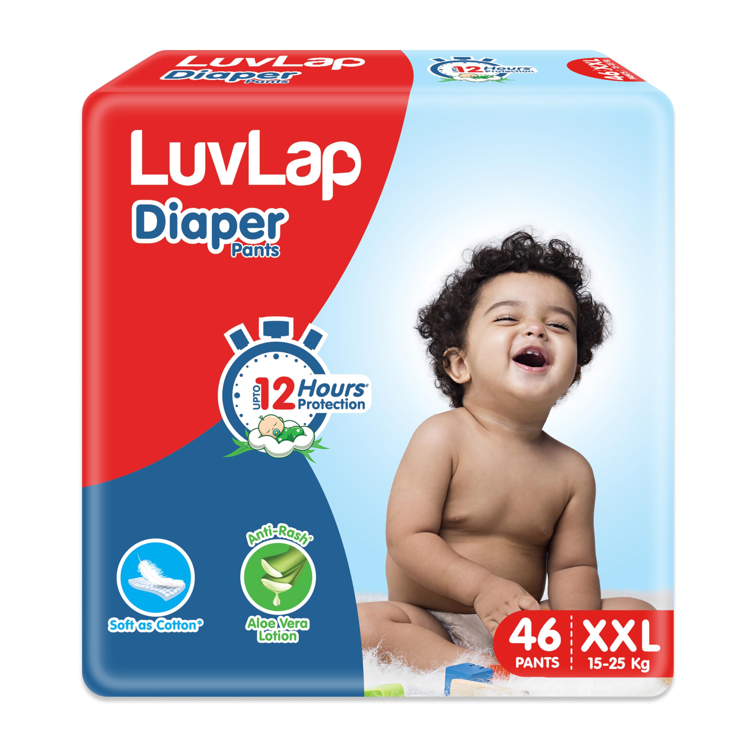 LuvLap Diaper Pants XXL 46 Pcs with Aloe Vera Lotion