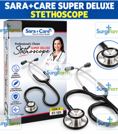 Sara Care Stethoscope with chest piece, tubing and earpieces