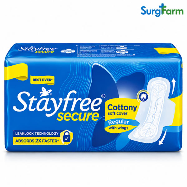 Stayfree Secure Cottony Regular Pads – 18 Pads