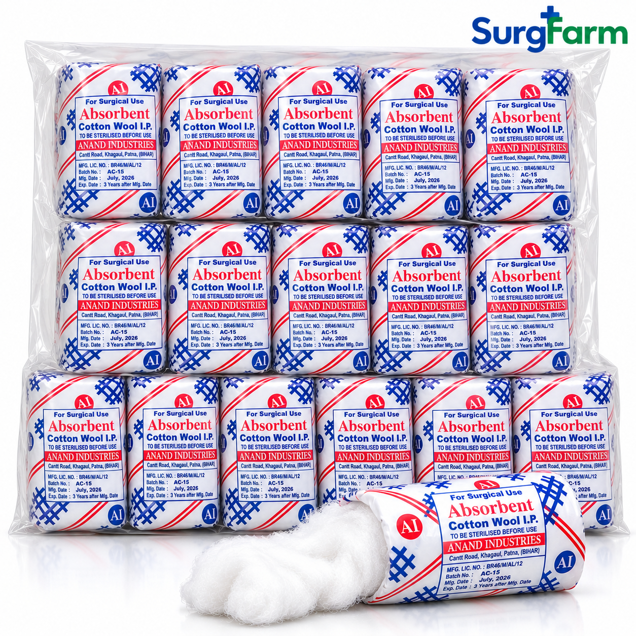 ABSORBENT COTTON ROLL Absorbent Surgical Cotton Roll