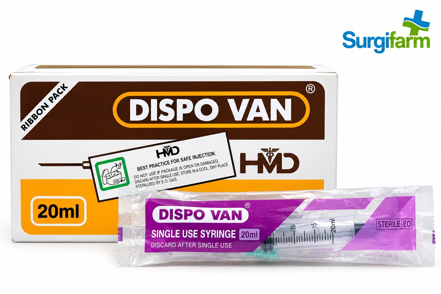 DISPO VAN Syringe Packaging Display Dispovan 20 mL Syringe