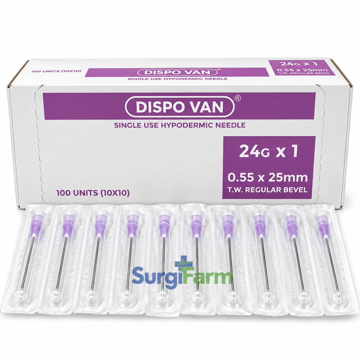 Dispo Van Hypodermic Needles Product Display (1) Dispovan Needle 24G