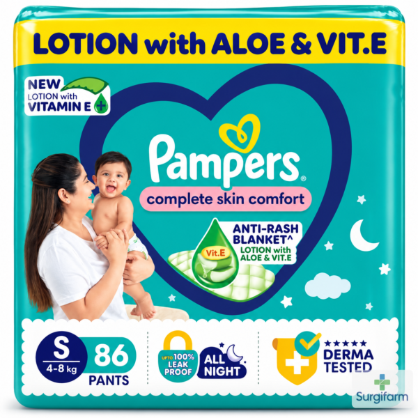 Pampers Baby Diapers Pants Small S 86 Pieces