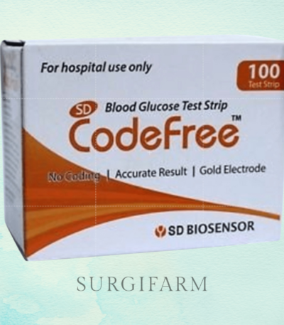 SD Biosensor CodeFree Test Strips 100 for blood glucose monitoring
