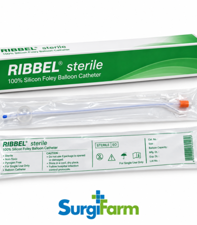 Ribbel Silicone Foley Catheter – 2-Way