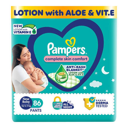 Pampers Complete Skin Comfort Diaper Pants New Baby 86 Count Pampers Complete Skin Comfort Diaper Pants New Baby 86 Count
