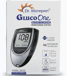 Dr Morepen Glucometer GlucoOne BG-03 blood glucose monitor