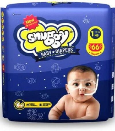 Snuggy Newborn Tape Diapers NB 66 Pieces